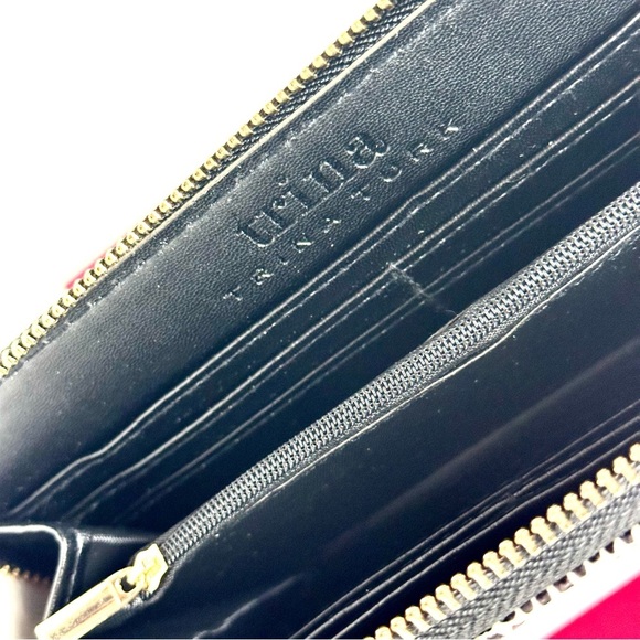 NWT Trina Turk Black & White Croc Vegan Leather Zip Around Wallet - Picture 7 of 10